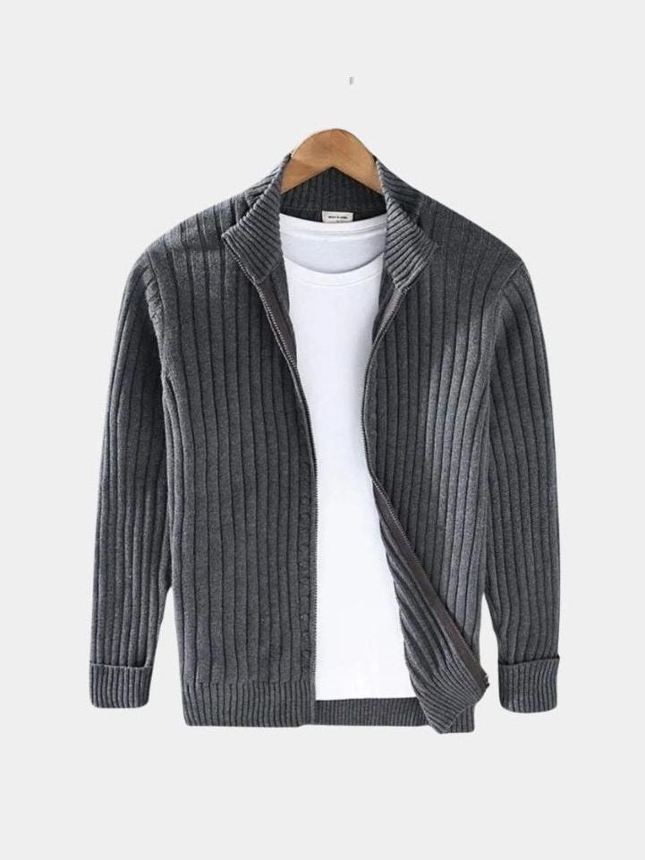Neil - Classic Collared Knit Cardigan