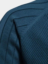 Barry - Taupe Jacquard Zip-Up Knit Cardigan