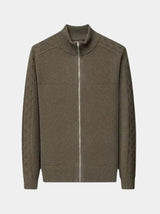 Steve - Zip Collar Knit Cardigan