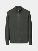 Steve - Zip Collar Knit Cardigan