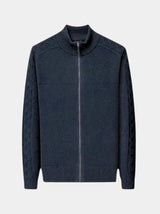 Steve - Zip Collar Knit Cardigan