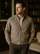 Dean - Taupe Bomber Jacket