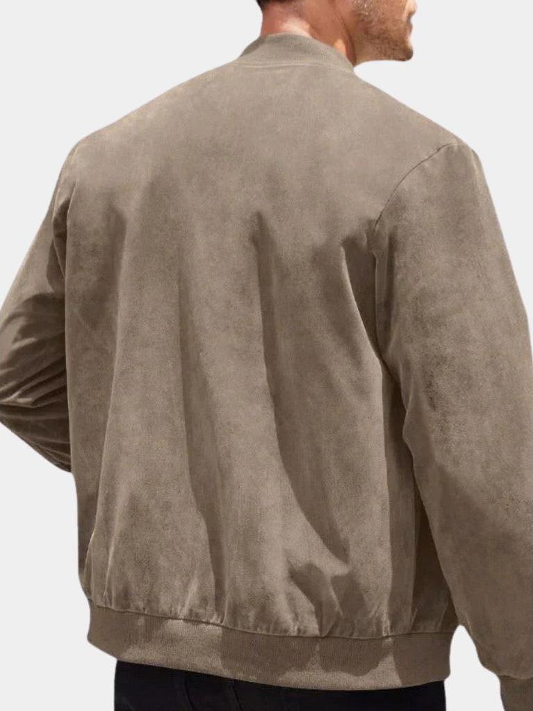 Dean - Taupe Bomber Jacket