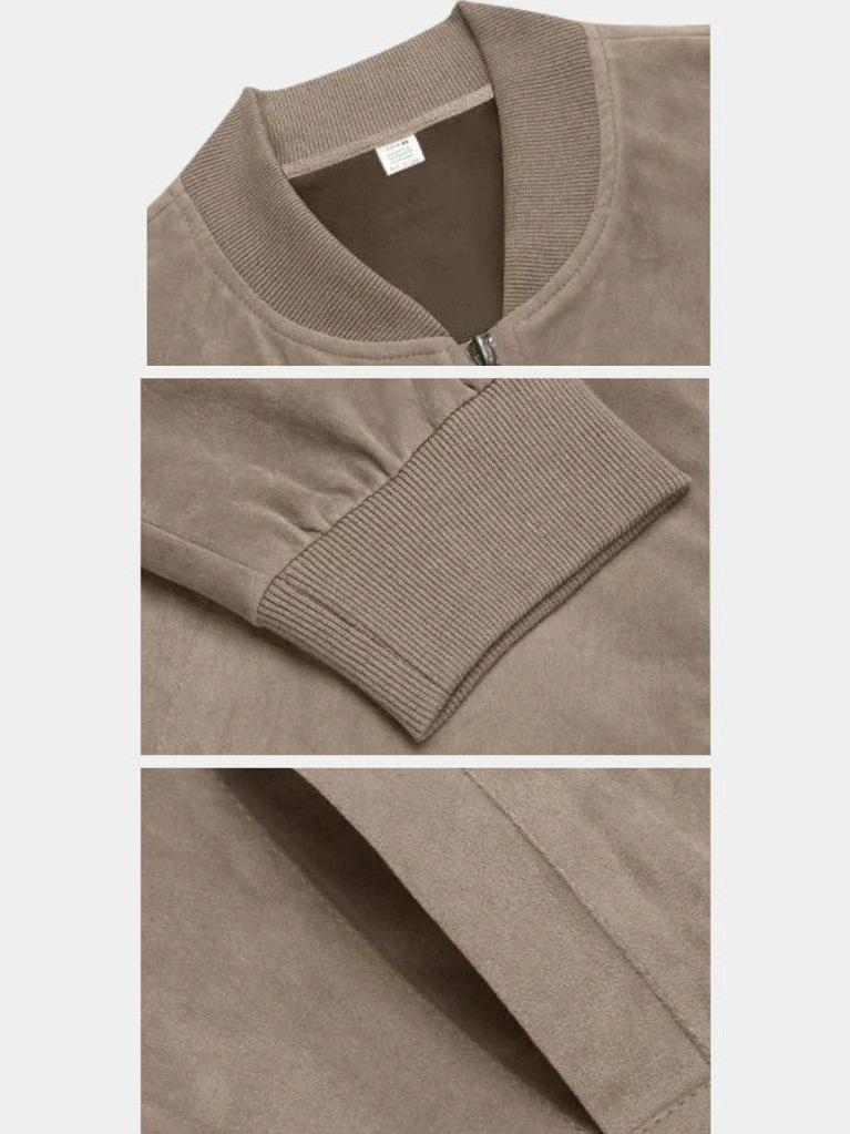 Dean - Taupe Bomber Jacket
