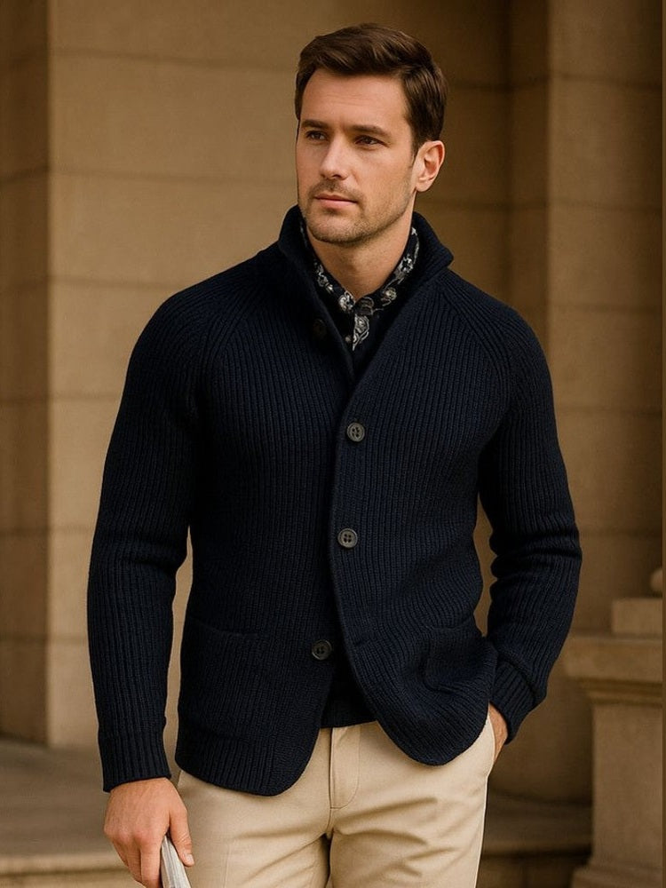 Marcus - Button-Up Knit Cardigan