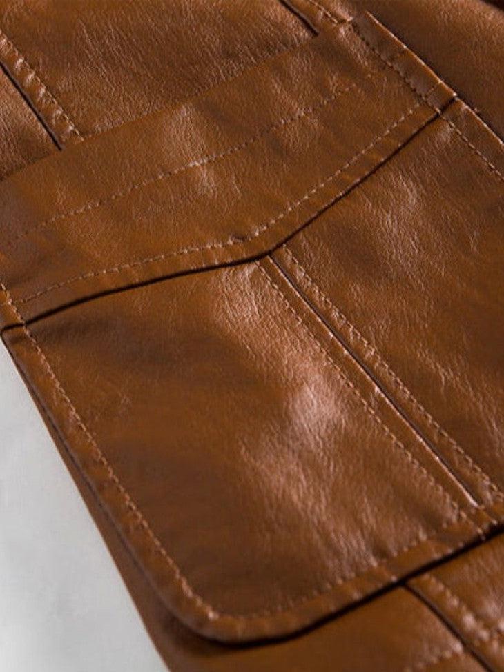 Oscar - Brown Leather Jacket