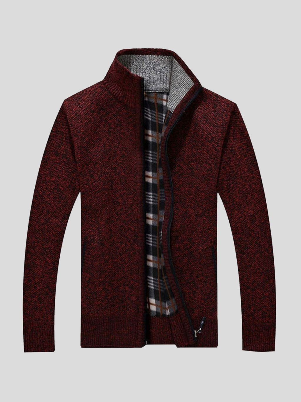 Seth - Zip-Up Knit Cardigan