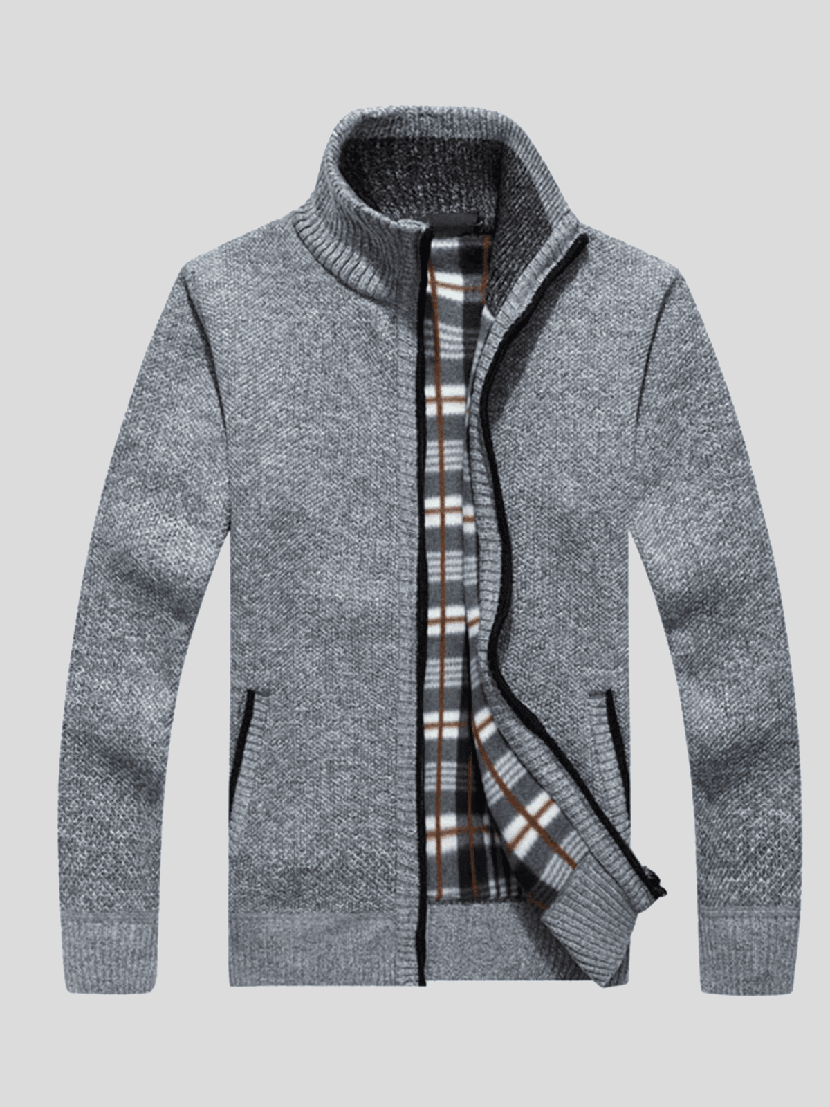 Seth - Zip-Up Knit Cardigan