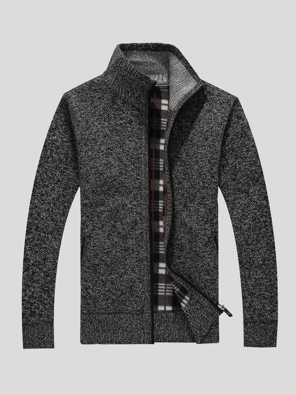 Seth - Zip-Up Knit Cardigan