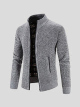 Emeric - Grey Textured Zip Jacket