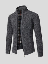 Emeric - Grey Textured Zip Jacket