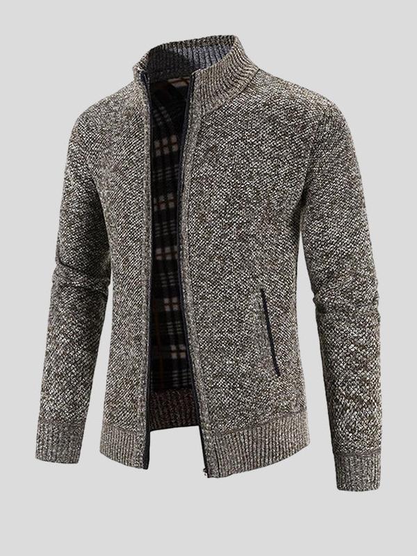 Emeric - Grey Textured Zip Jacket