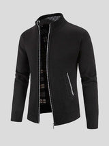 Emeric - Grey Textured Zip Jacket