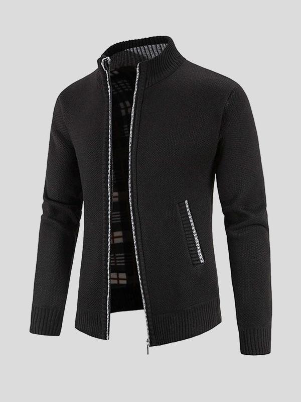Emeric - Grey Textured Zip Jacket