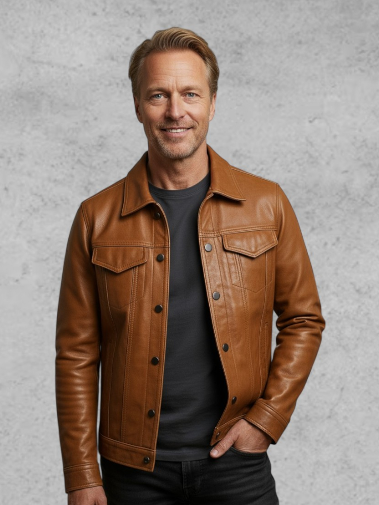 Fabien - Zip-Up Biker Jacket