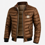 Tobias - Quilted Retro Jacket with Stand Collar