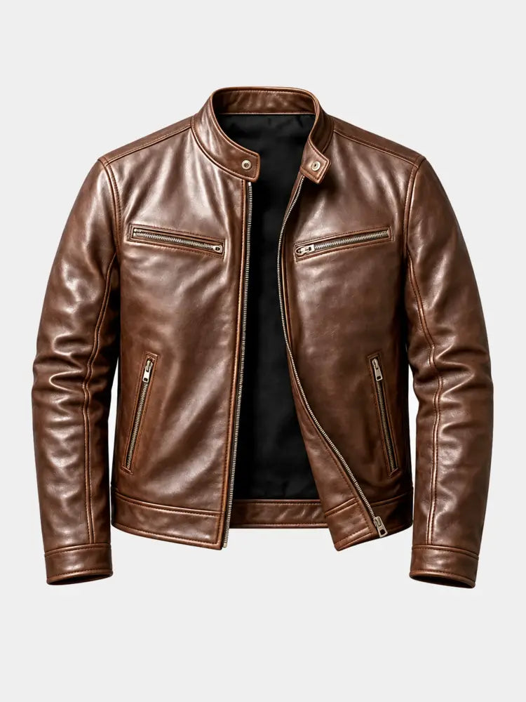 Cedric - Vintage Look Leather Jacket