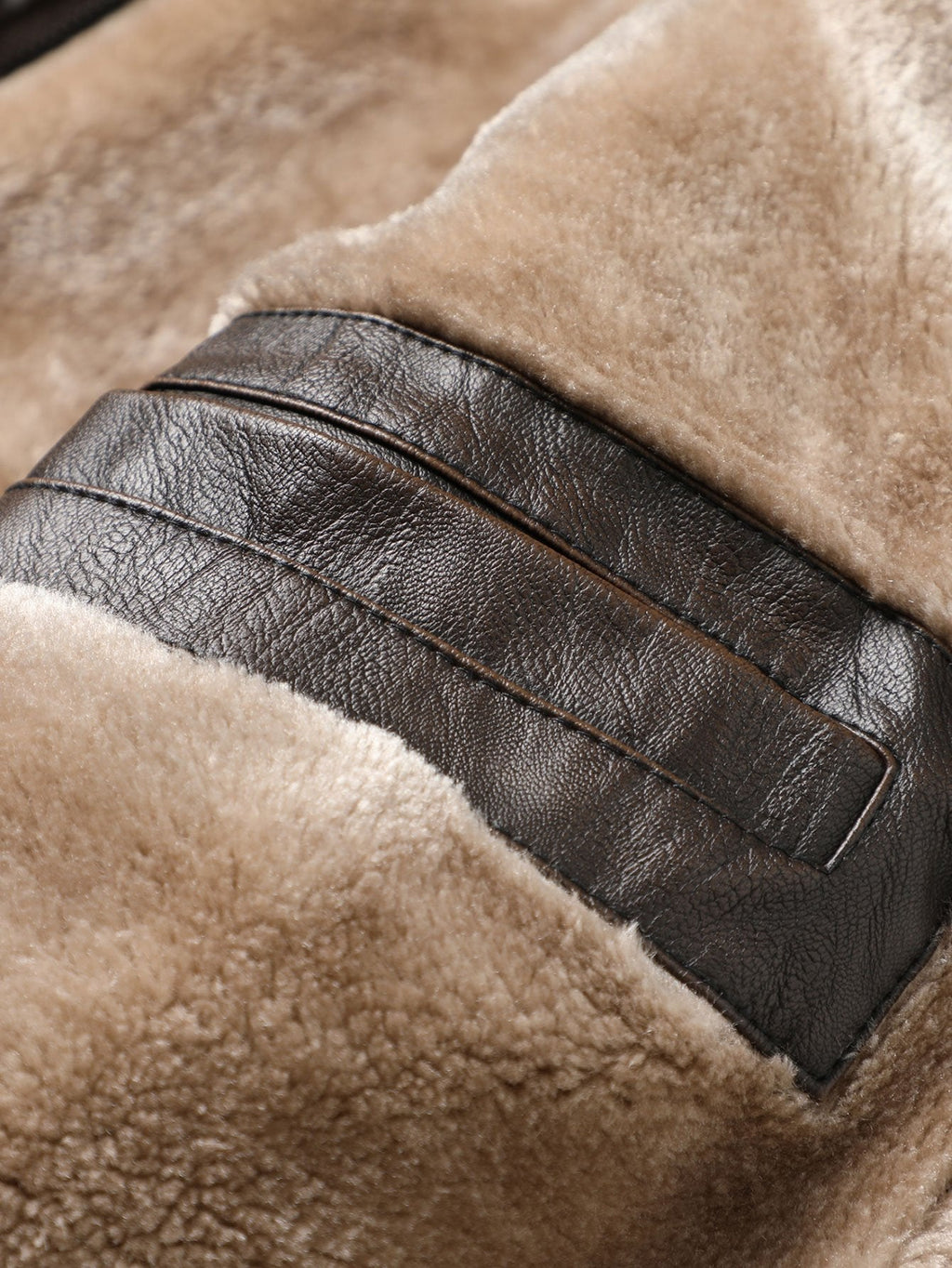 Stephane - Longline Faux Leather Overcoat with Faux Fur Lining