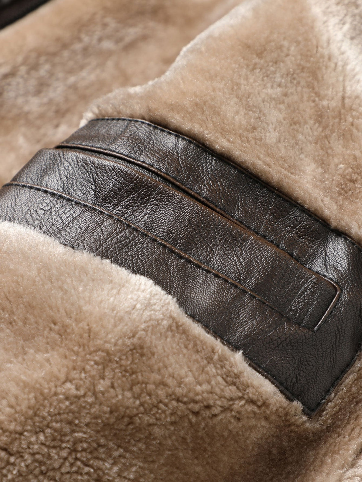 Stephane - Longline Faux Leather Overcoat with Faux Fur Lining