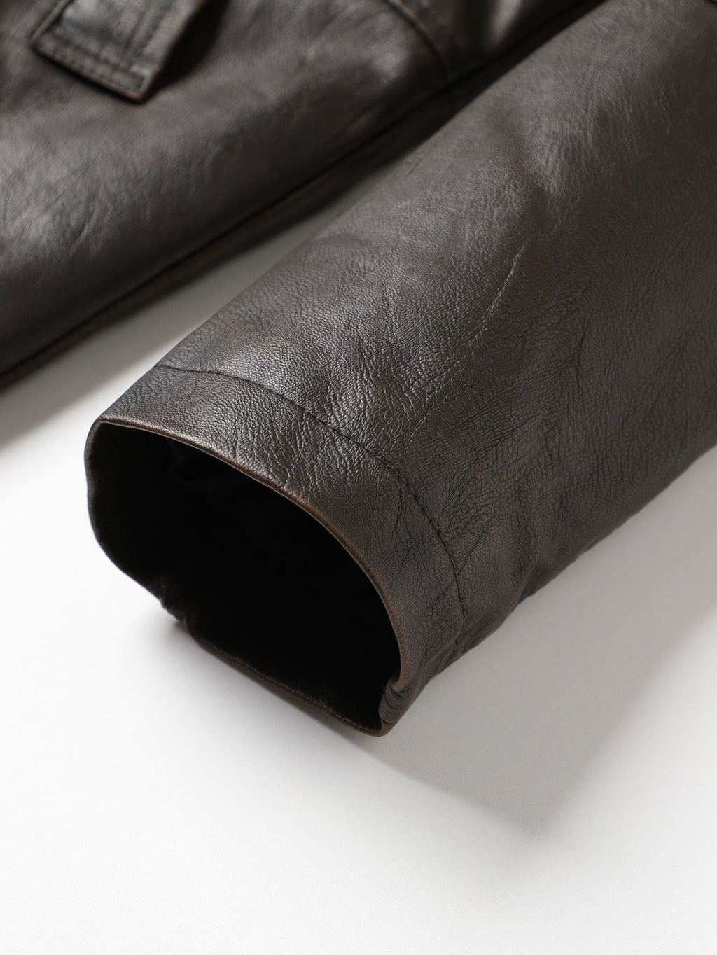 Stephane - Longline Faux Leather Overcoat with Faux Fur Lining