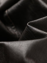 Stephane - Longline Faux Leather Overcoat with Faux Fur Lining