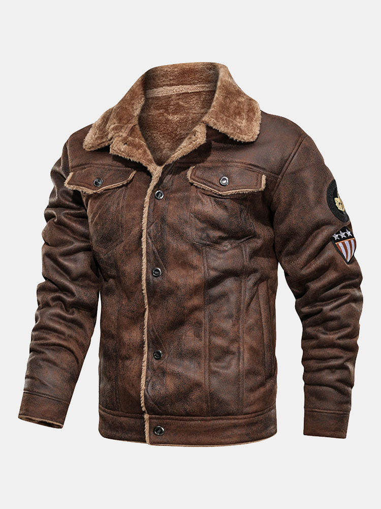 Thierry - Faux Suede Jacket with Faux Fur Lining