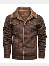 Thierry - Faux Suede Jacket with Faux Fur Lining