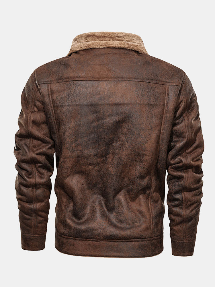 Thierry - Faux Suede Jacket with Faux Fur Lining
