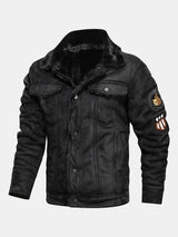 Thierry - Faux Suede Jacket with Faux Fur Lining