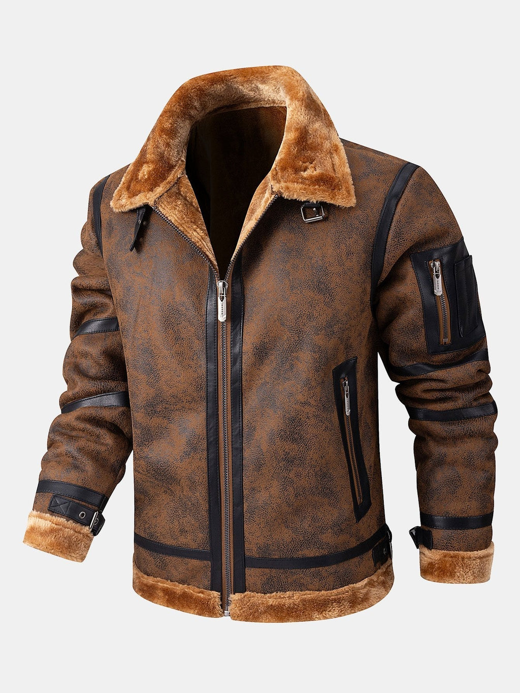 Yannick - Suede Jacket with Faux Fur Lining