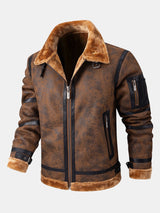 Yannick - Suede Jacket with Faux Fur Lining