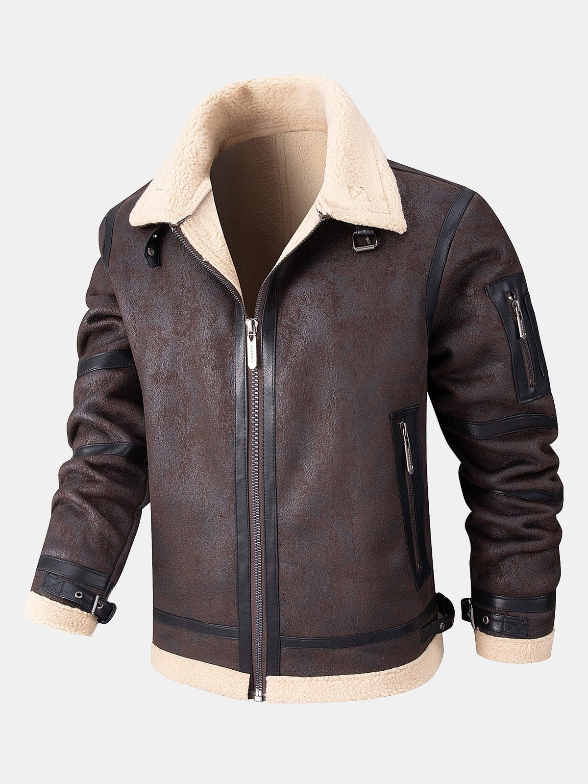 Yannick - Suede Jacket with Faux Fur Lining