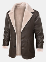 Bennett - Faux Leather Blazer with Faux Fur Lining