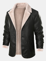 Bennett - Faux Leather Blazer with Faux Fur Lining