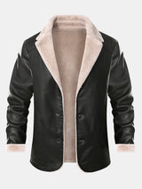 Bennett - Faux Leather Blazer with Faux Fur Lining