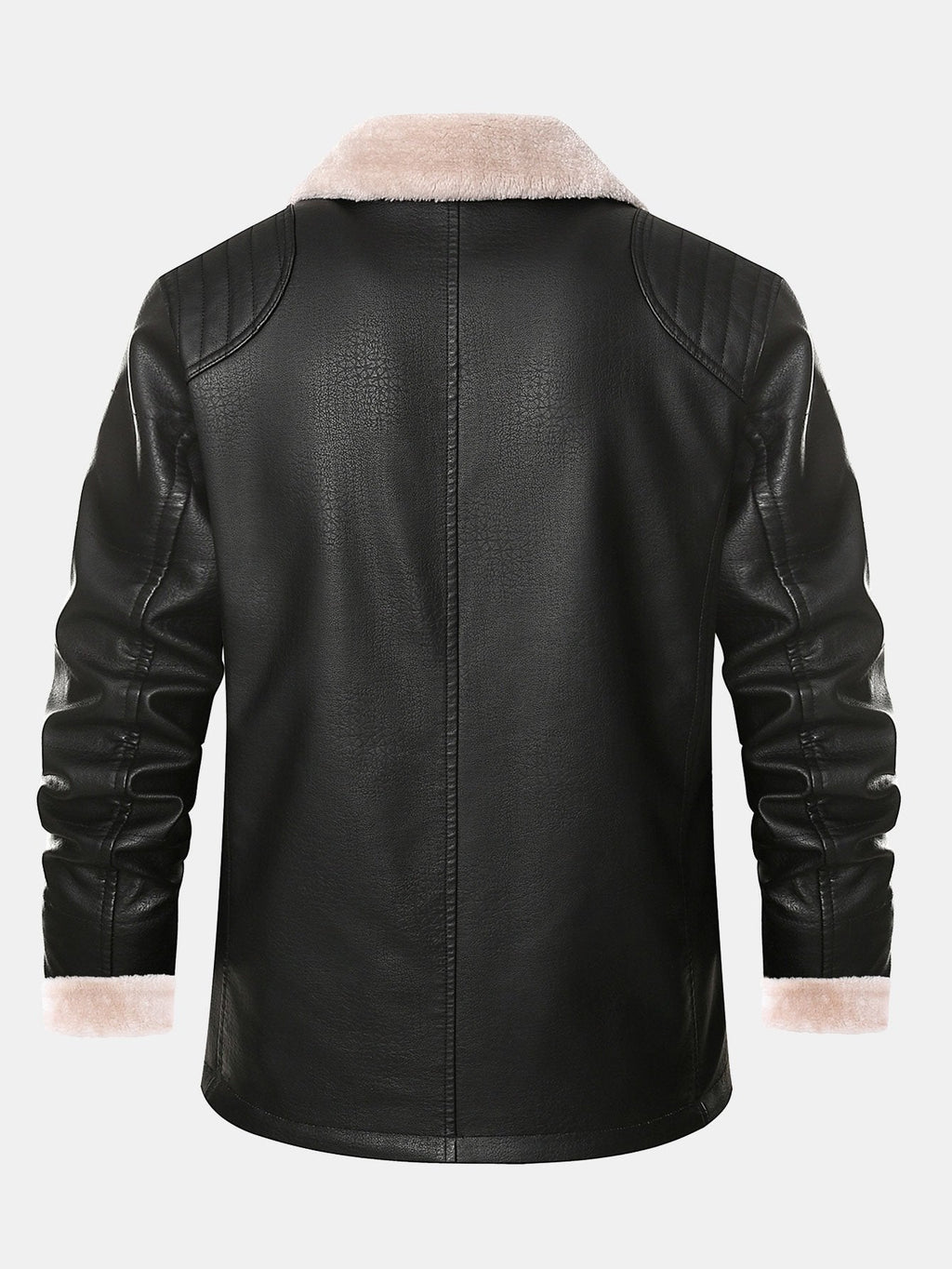 Bennett - Faux Leather Blazer with Faux Fur Lining