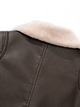 Bennett - Faux Leather Blazer with Faux Fur Lining