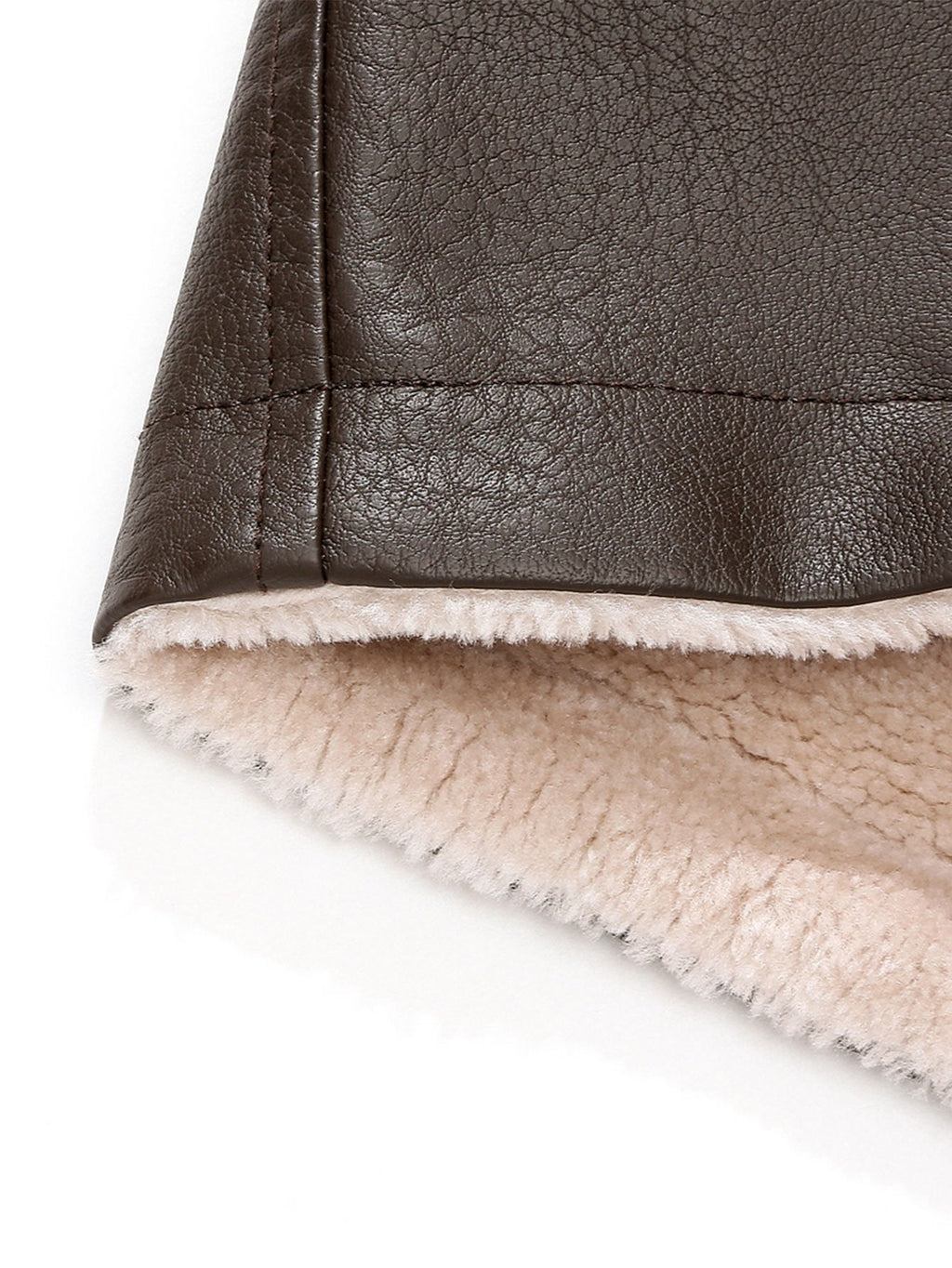 Bennett - Faux Leather Blazer with Faux Fur Lining