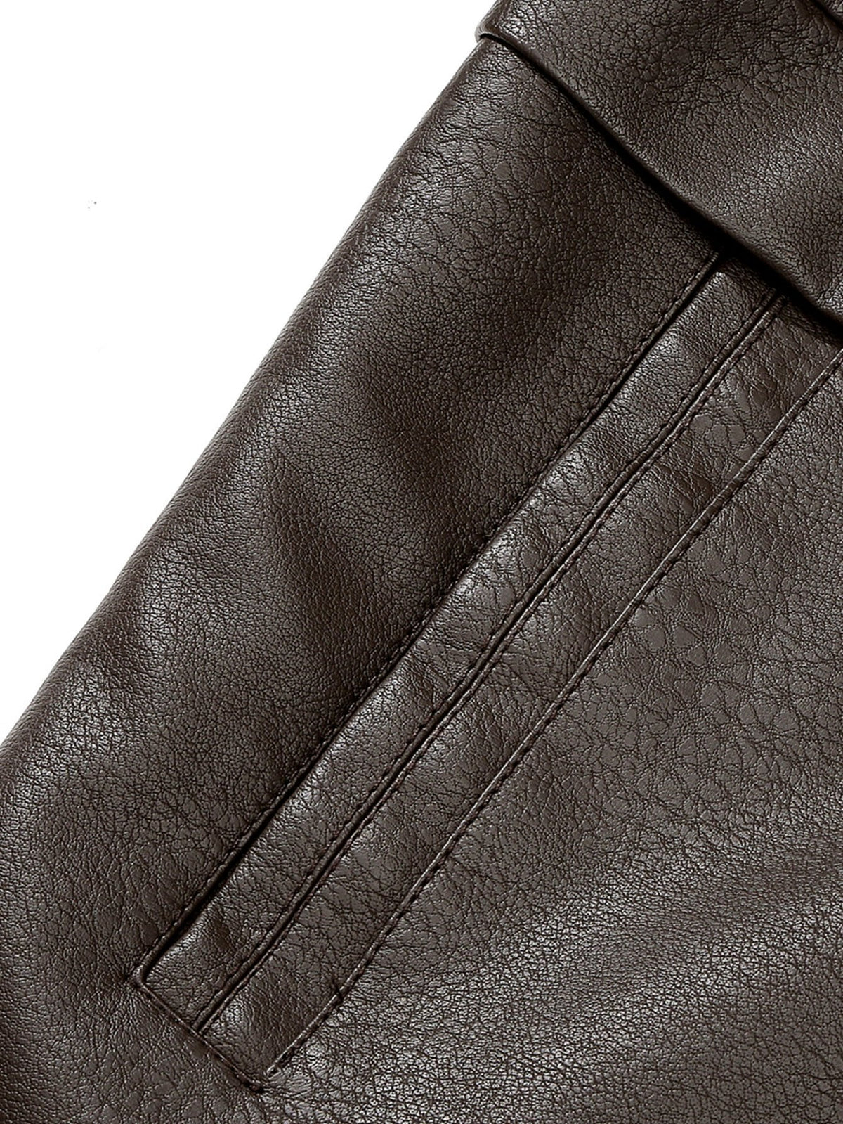 Bennett - Faux Leather Blazer with Faux Fur Lining