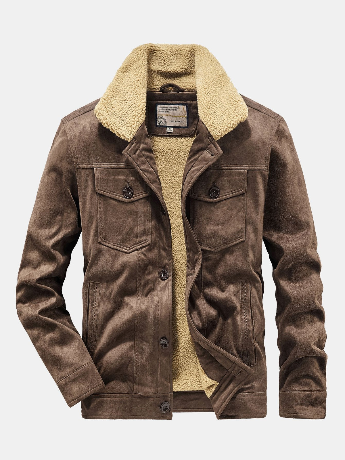 Brooks - Teddy Lined Faux Suede Jacket