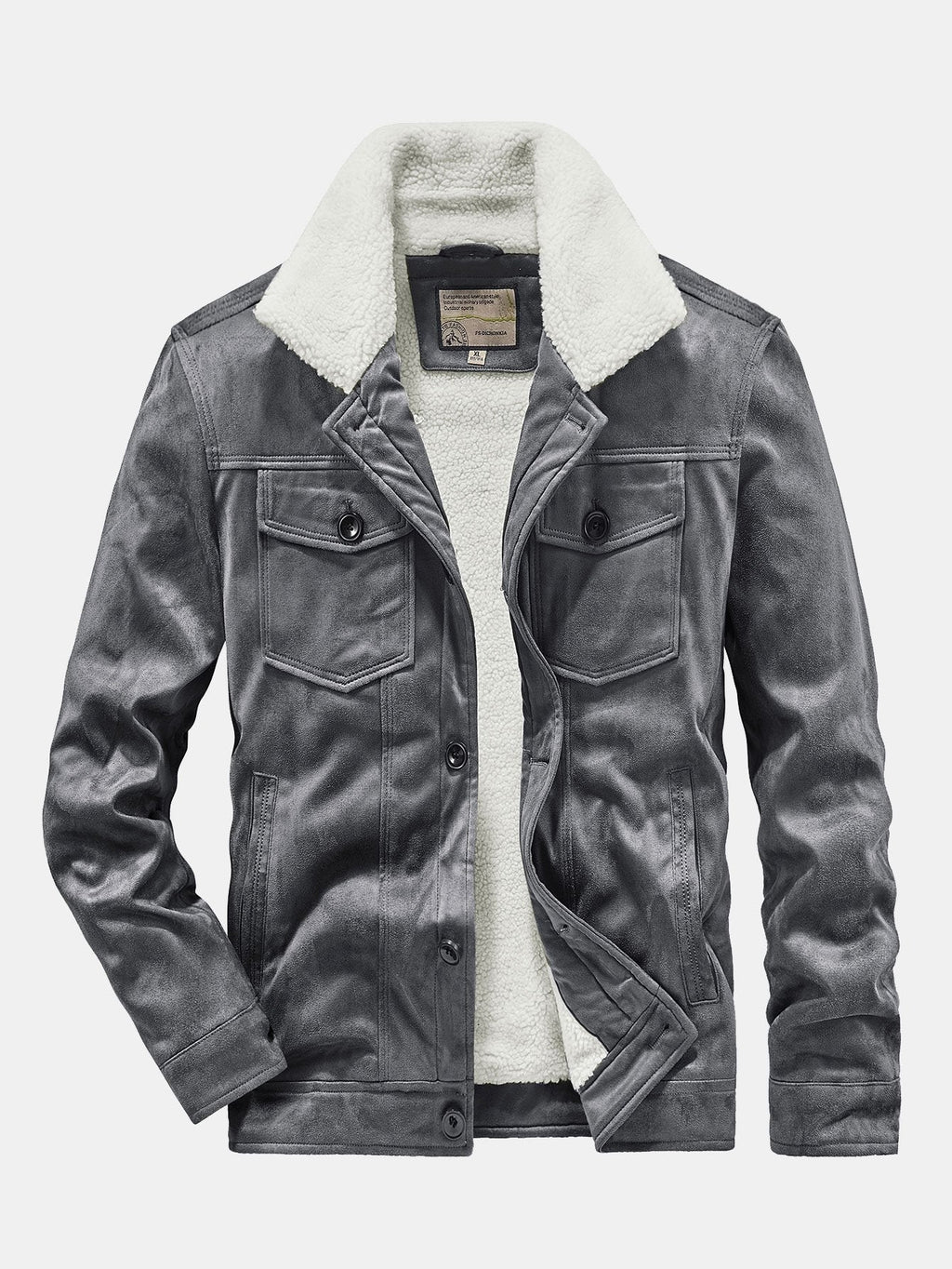 Brooks - Teddy Lined Faux Suede Jacket