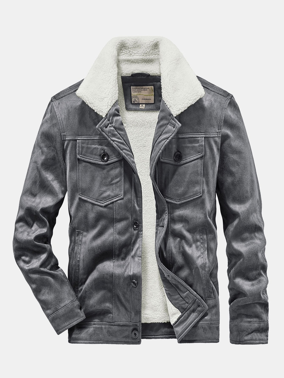 Brooks - Teddy Lined Faux Suede Jacket