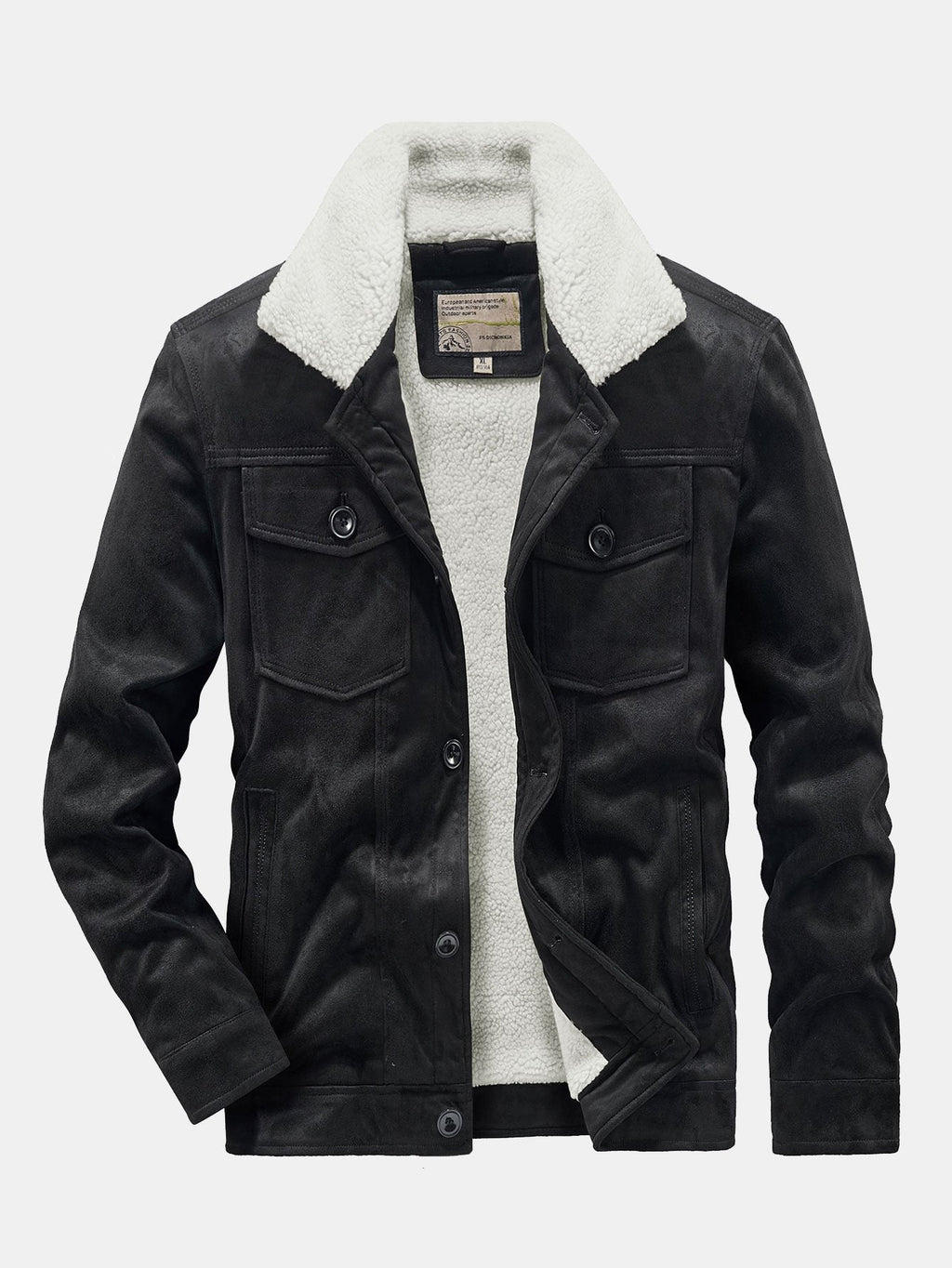 Brooks - Teddy Lined Faux Suede Jacket