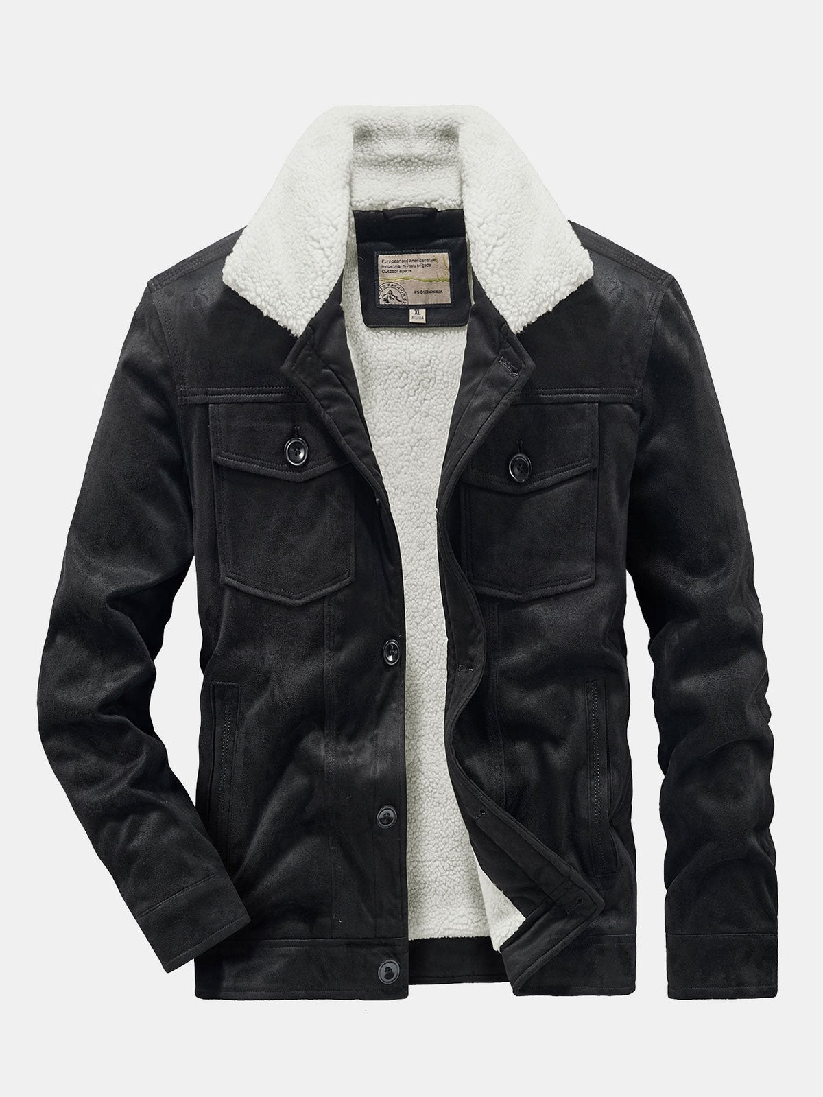 Brooks - Teddy Lined Faux Suede Jacket