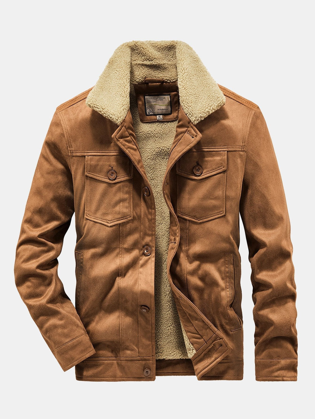 Brooks - Teddy Lined Faux Suede Jacket