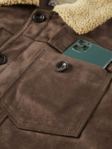 Brooks - Teddy Lined Faux Suede Jacket