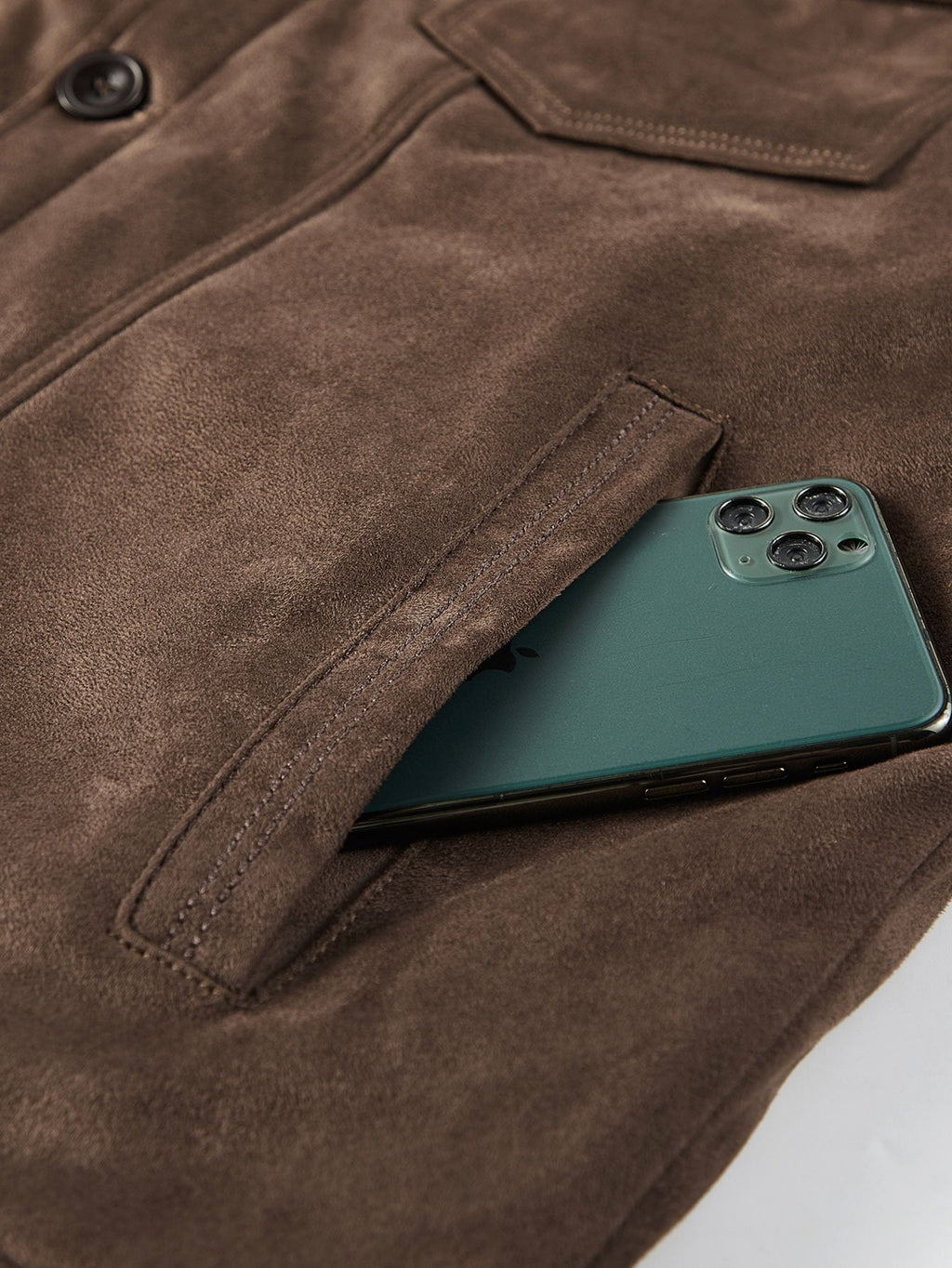 Brooks - Teddy Lined Faux Suede Jacket