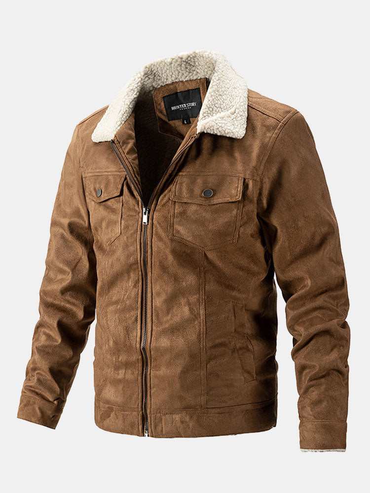 Crosby - Faux Suede Jacket with Teddy Lining