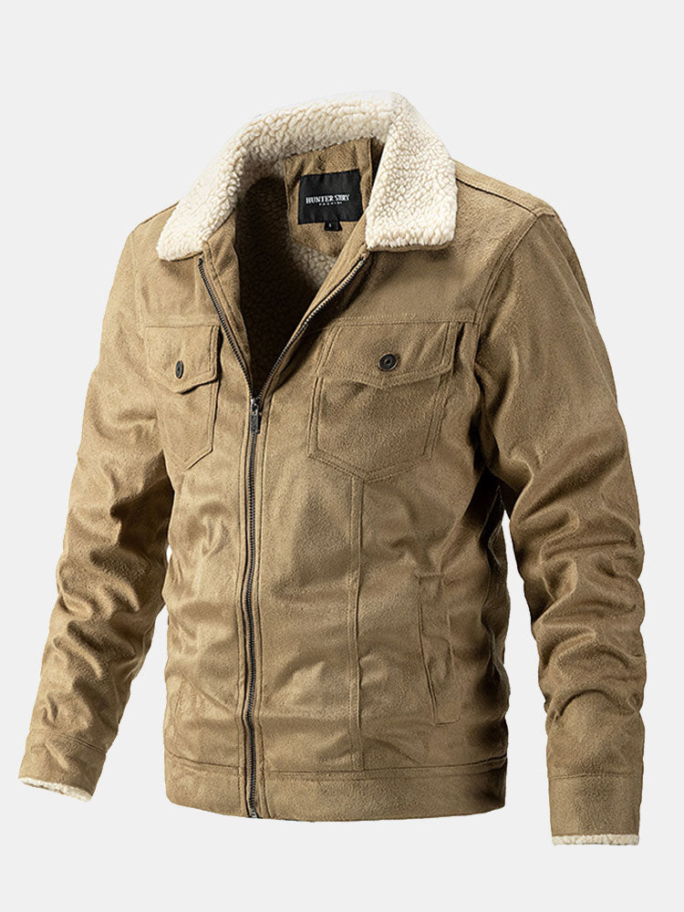 Crosby - Faux Suede Jacket with Teddy Lining