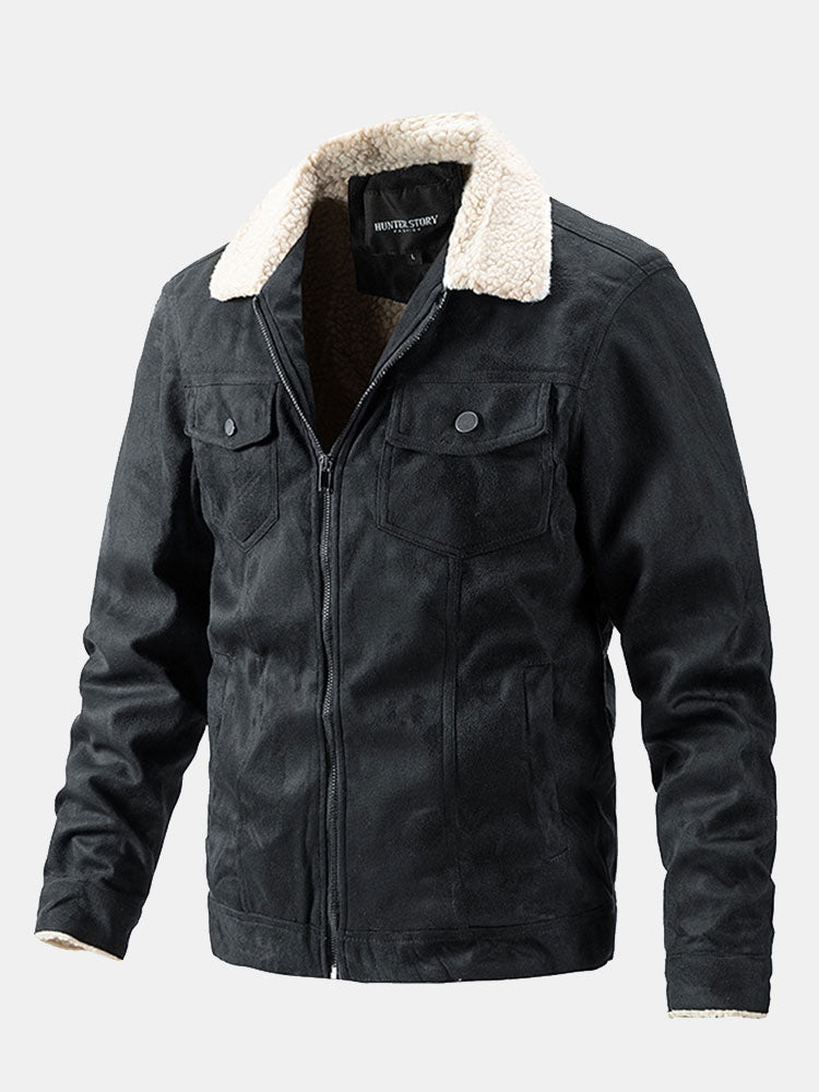 Crosby - Faux Suede Jacket with Teddy Lining